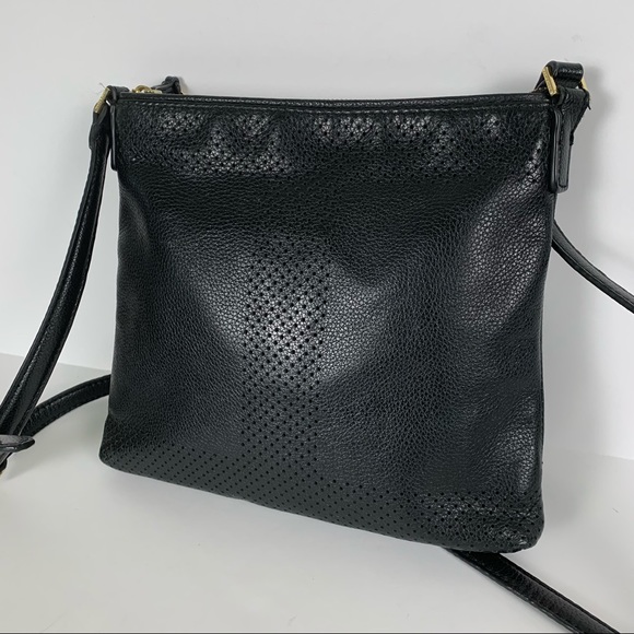 Isaac Mizrahi Kay Leather Crossbody Perforated Bag - Picture 5 of 13